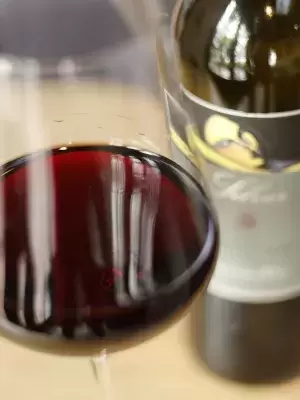 Red wine in a glass